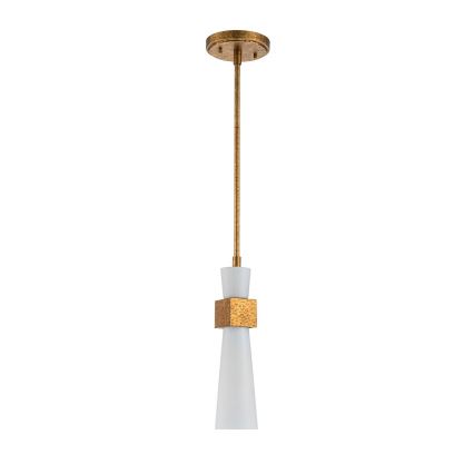 Elstead - Tankokiinnitteinen kattokruunu KRISTY 1xE27/40W/230V, halkaisija 15,2 cm, kuparinvärinen