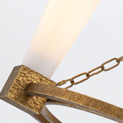 Elstead - Varrellinen kattokruunu KRISTY 4xE27/40W/230V kuparinvärinen