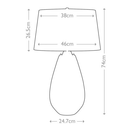 Elstead - LED-pöytävalaisin LENA 1xE27/40W/230V + 1xGU10/7W 74 cm vaaleanpunainen/valkoinen