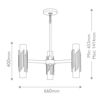 Elstead - MARVELE varrellinen kattokruunu 6xE14/40W/230V kultainen