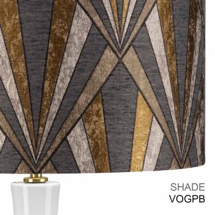 Elstead - Pöytävalaisin MILO 1xE27/60W/230V harmaa/kulta