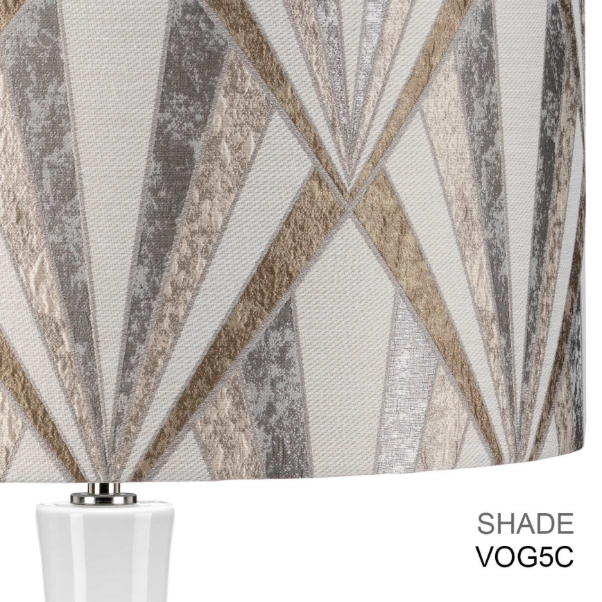 Elstead - Pöytävalaisin MILO 1xE27/60W/230V harmaa/ruskea