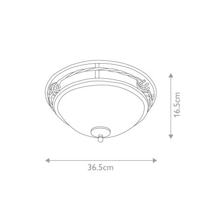 Elstead - Kattovalo PEMBROKE 2xE27/60W/230V