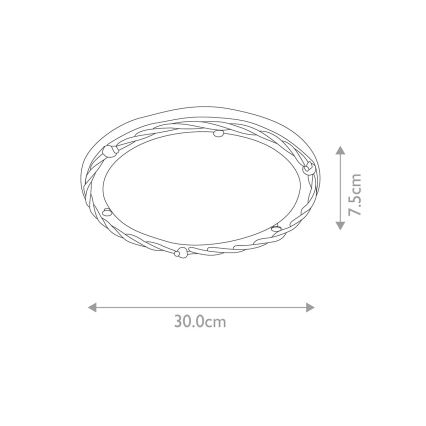 Elstead - Kattovalo PEMBROKE 1xE27/60W/230V messinki