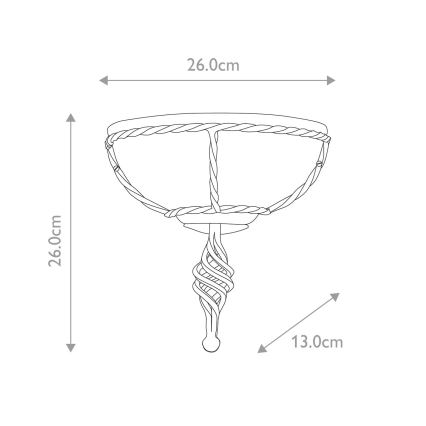 Elstead - Seinävalaisin PEMBROKE 1xE27/60W/230V