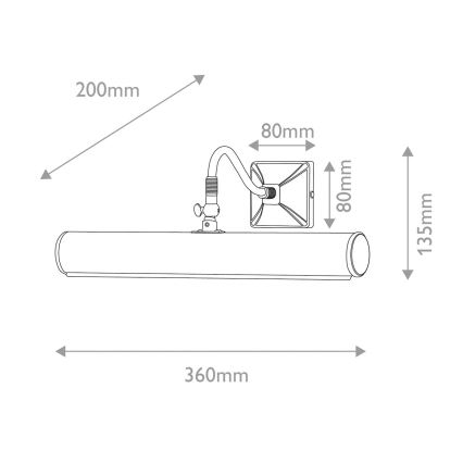 Elstead - Tauluvalaisin PICTURE LIGHT 2xE14/40W/230V kultainen