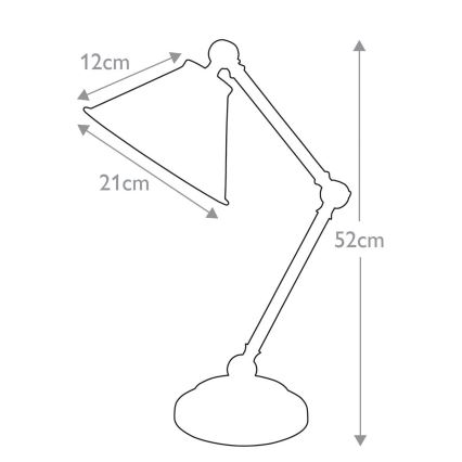 Elstead - Pöytävalaisin PROVENCE ELEMENT 1xE27/60W/230V harmaa