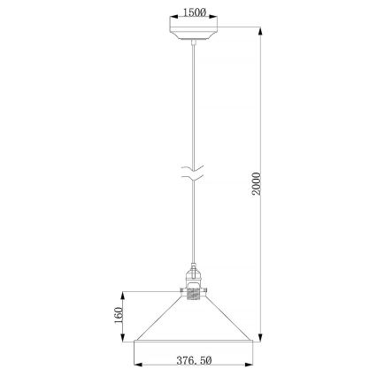 Elstead - Kattokruunu johdossa PROVENCE 1xE27/60W/230V kulta