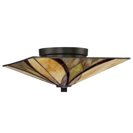 Elstead - Kattovalaisin Tiffany ASHEVILLE 2xE27/60W/230V