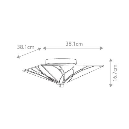 Elstead - Kattovalaisin Tiffany ASHEVILLE 2xE27/60W/230V