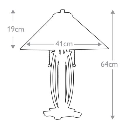Elstead - Tiffany-pöytävalaisin ASHEVILLE 2xE27/60W/230V