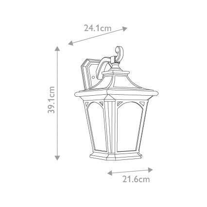 Elstead QZ-BEDFORD2-M - Ulkoseinävalaisin BEDFORD 1xE27/100W/230V IP44