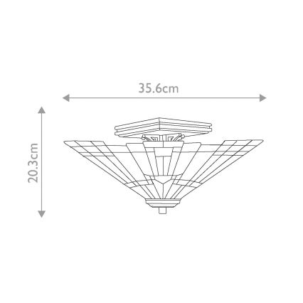 Elstead - Tiffany-kattovalaisin INGLENOOK 2xE27/60W/230V