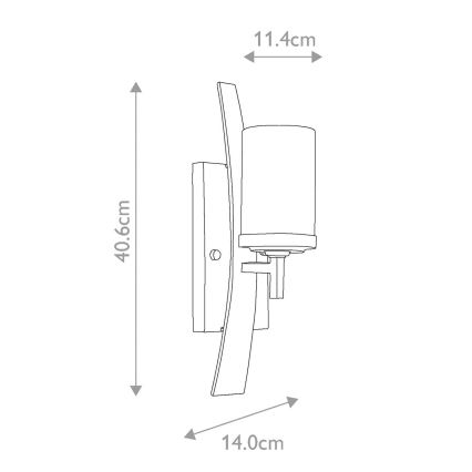 Elstead QZ-KYLE1 - Seinävalaisin KYLE 1xE27/100W/230V