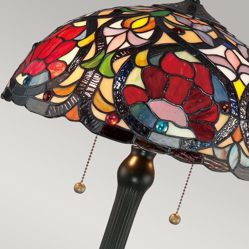 Elstead - Tiffany-pöytälamppu LARISSA 2xE27/60W/230V