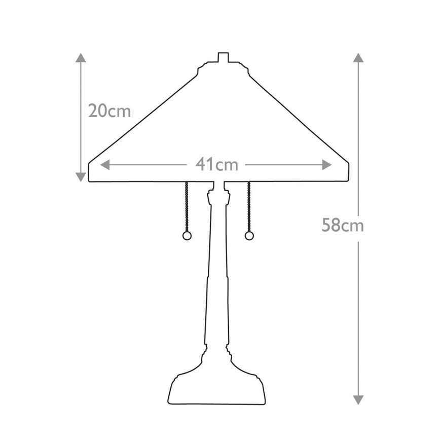 Elstead - Pöytälamppu Tiffany STEPHEN 2xE27/60W/230V