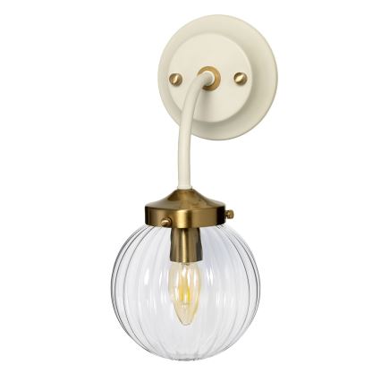 Elstead - Seinävalaisin COSMOS 1xE14/60W/230V valkoinen/messinki