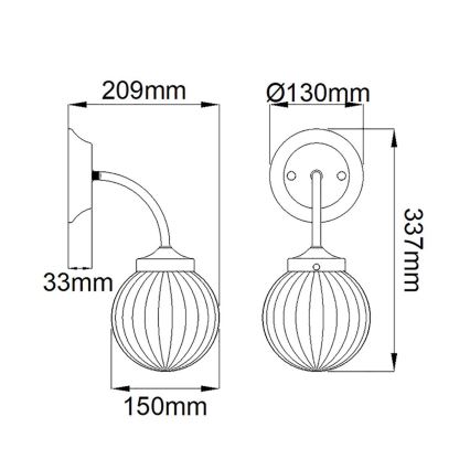 Elstead - Seinävalaisin COSMOS 1xE14/60W/230V valkoinen/messinki