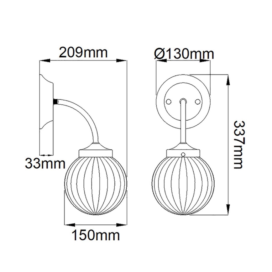 Elstead - Seinävalaisin COSMOS 1xE14/60W/230V valkoinen/messinki