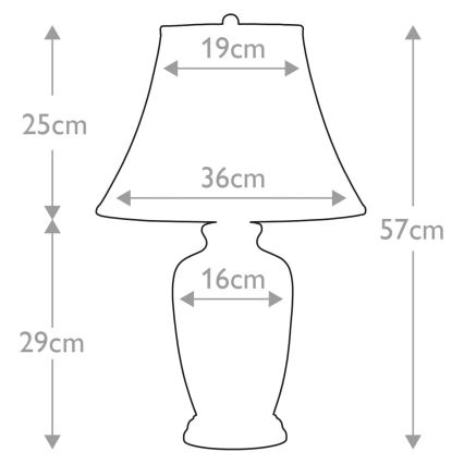 Elstead - Pöytävalaisin SININEN GINGER JAR 1xE27/60W/230V
