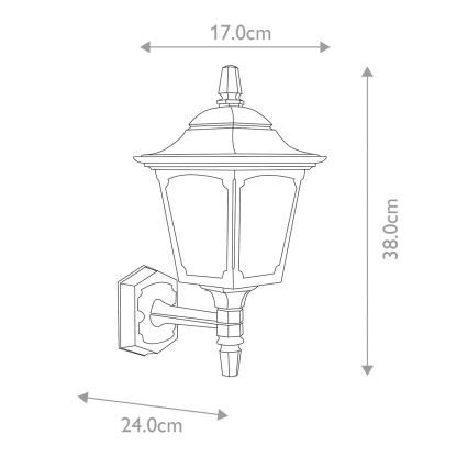 Elstead - Ulkoseinävalaisin CHAPEL 1xE27/100W/230V IP44