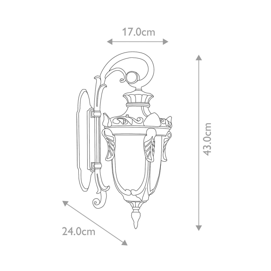 Elstead - Ulkoseinävalaisin PHILADELPHIA 1xE27/100W/230V IP44
