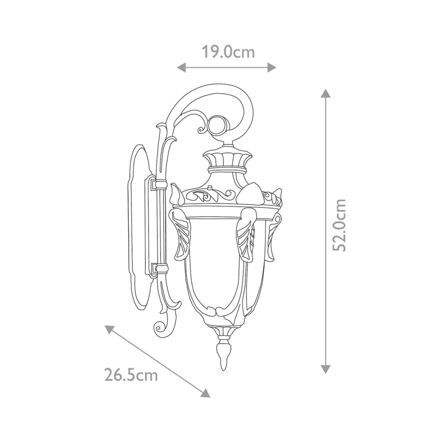 Elstead - Ulkoseinävalaisin PHILADELPHIA 1xE27/100W/230V IP44 musta
