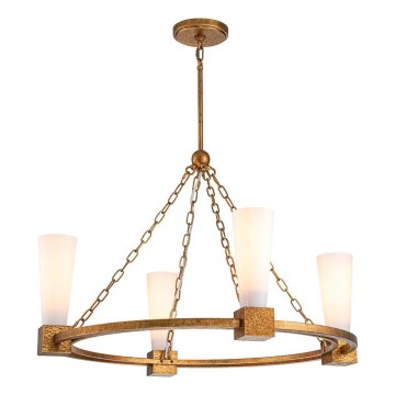 Elstead - Varrellinen kattokruunu KRISTY 4xE27/40W/230V kuparinvärinen