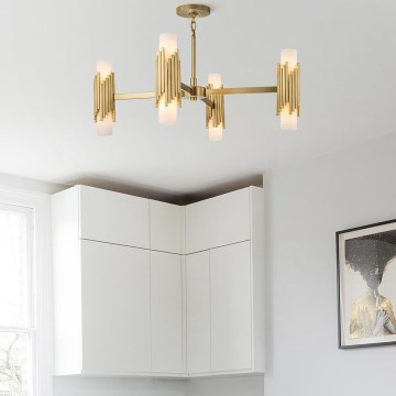 Elstead - Varrellinen kattokruunu MARVELE 8xE14/40W/230V kultainen