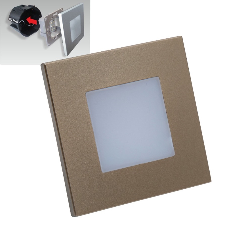 Emithor 48334 - LED-portaiden valaisin STEP LIGHT LED/1W/230V kulta