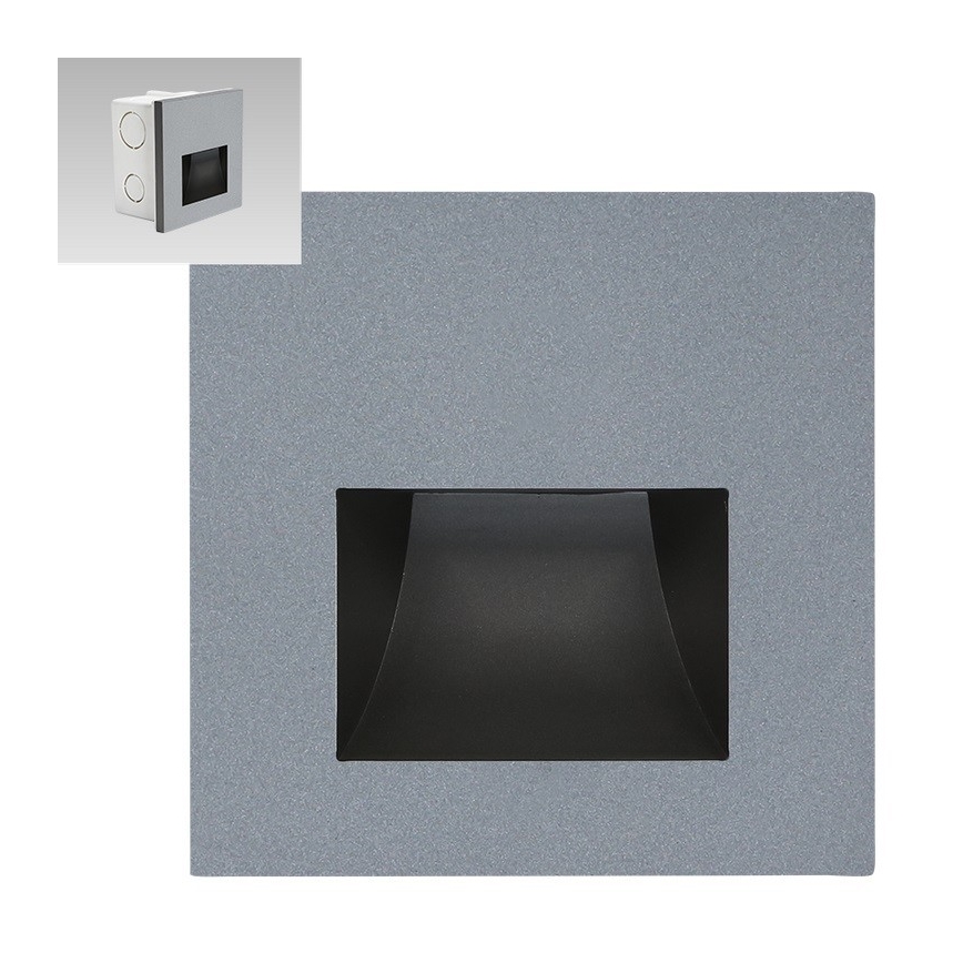 Emithor 70417 - LED-portaikkovalo SUNNY LED/1W/230V 4000K harmaa