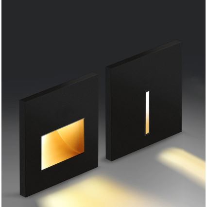 Emithor 70419 - LED-portaikkovalo SUNNY LED/1W/230V 4000K musta