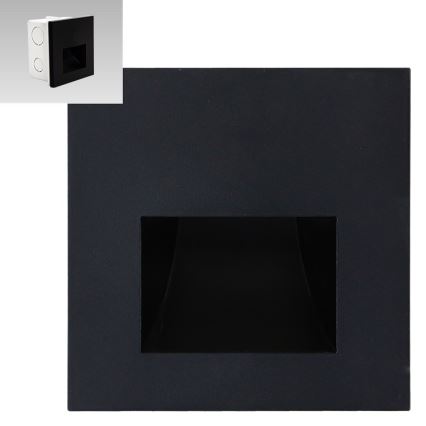 Emithor 70419 - LED-portaikkovalo SUNNY LED/1W/230V 4000K musta