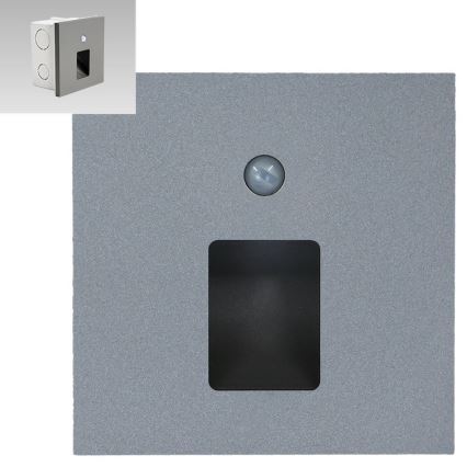 Emithor 70422 - LED-portaikkovalo liiketunnistimella VIX LED/1W/230V 4000K harmaa