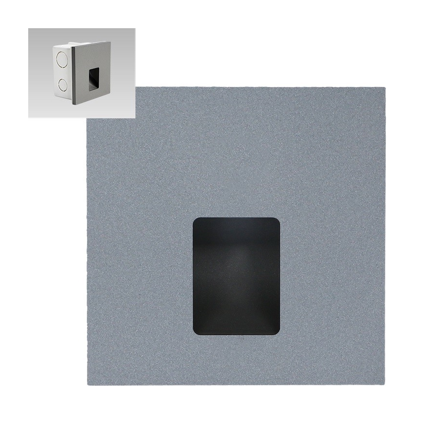 Emithor 70423 - portaikon LED-valo VIX LED/1W/230V 4000K harmaa