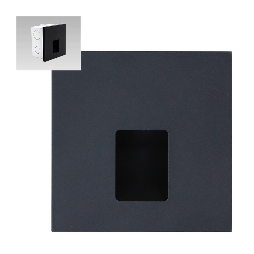 Emithor 70425 - portaikon LED-valo VIX LED/1W/230V 4000K musta