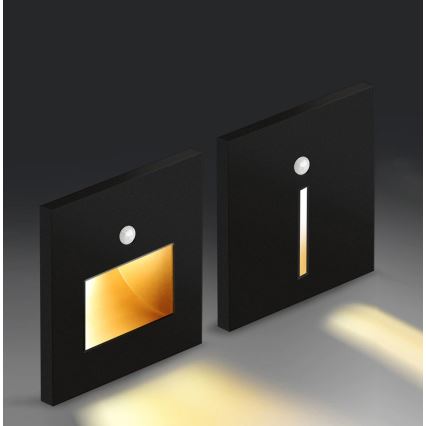 Emithor 70430 - LED-portaikkovalo anturilla LINE LED/1W/230V musta