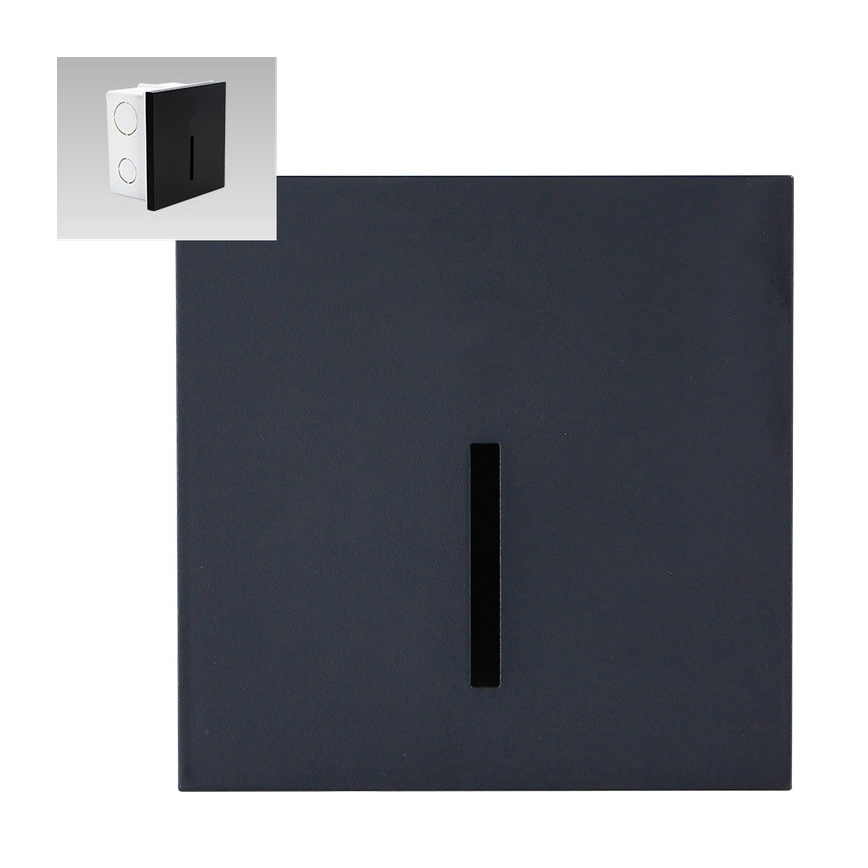 Emithor 70431 - portaikon LED-valo LINE LED/1W/230V 4000K musta