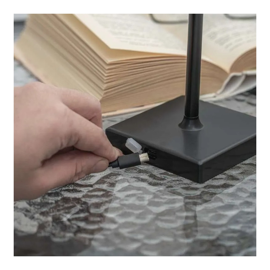 LED himmennettävä ladattava lamppu KATIE LED/4W/10V 1800mAh IP44 CRI 90 musta