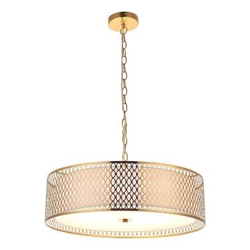 Endon 101569 - Ketjulla roikkuva kattokruunu CORDERO 3xE27/10W/230V, kultainen