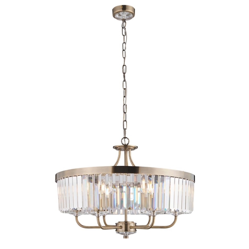 Endon 102505 - Kattokruunu ketjulla 6xE14/6W/230V halkaisija 55 cm messinki