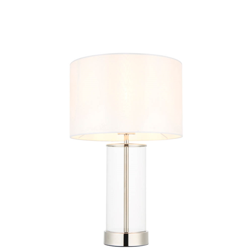 Endon 102674 - Himmennettävä pöytälamppu LESSINA 1xE27/10W/230V kiiltävä kromi/valkoinen