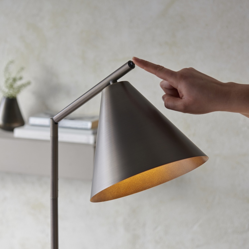 Endon 102895 - Lattialamppu CAPE 1xE27/10W/230V pronssi