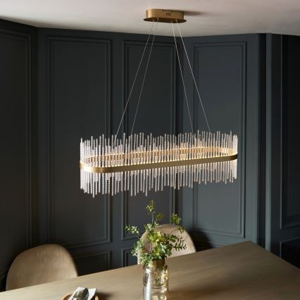 Endon 104082 - LED himmennettävä riippuvalaisin kaapelilla ADRIEL LED/47W/230V 3000K kultainen/kirkas