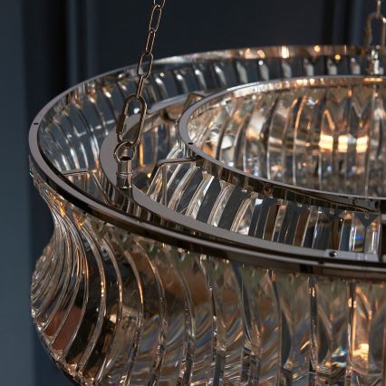 Endon 104528 - Ketjulla ripustettava kattokruunu 6xE14/6W/230V kiiltävä kromi