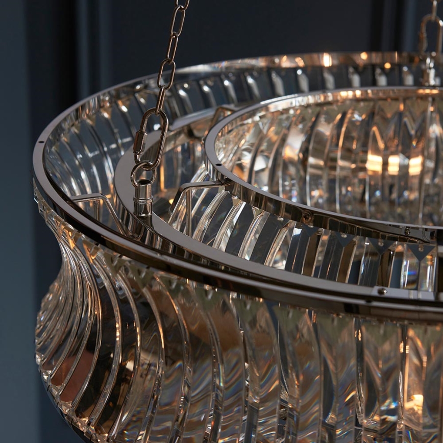 Endon 104528 - Ketjulla ripustettava kattokruunu 6xE14/6W/230V kiiltävä kromi