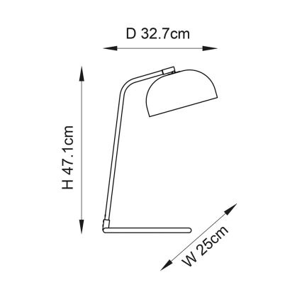 Endon 106336 - Pöytälamppu BRAIR 1xE14/7W/230V musta