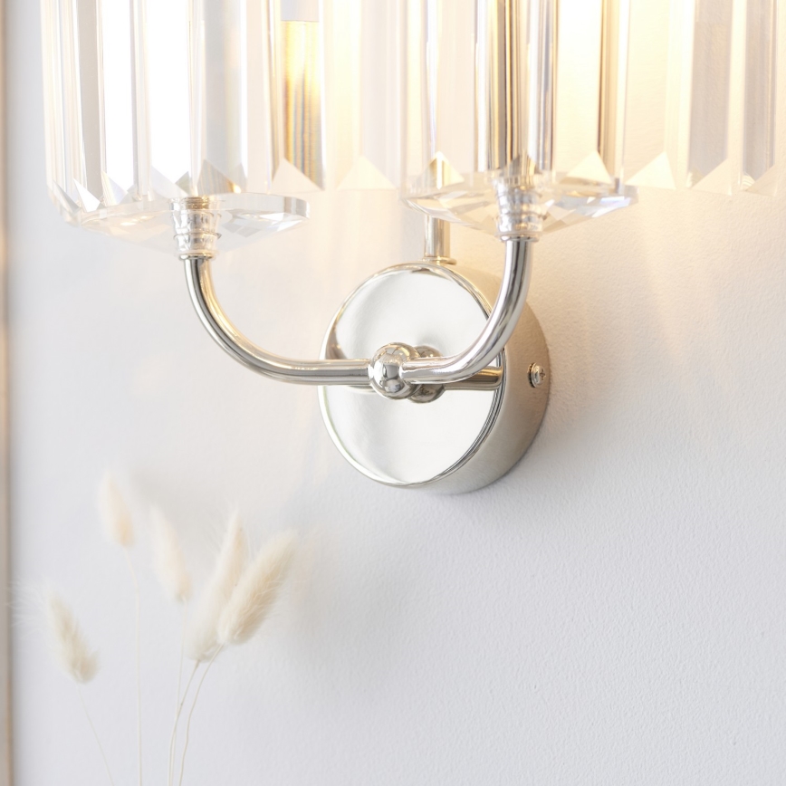 Endon 106448 - CHESTERFIELD-seinävalaisin 2xE14/6W/230V, kiillotettu kromi