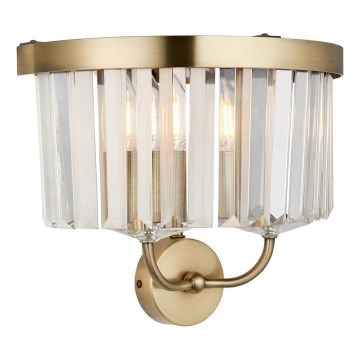 Endon 106450 - Seinävalaisin CHESTERFIELD 2xE14/6W/230V messinki