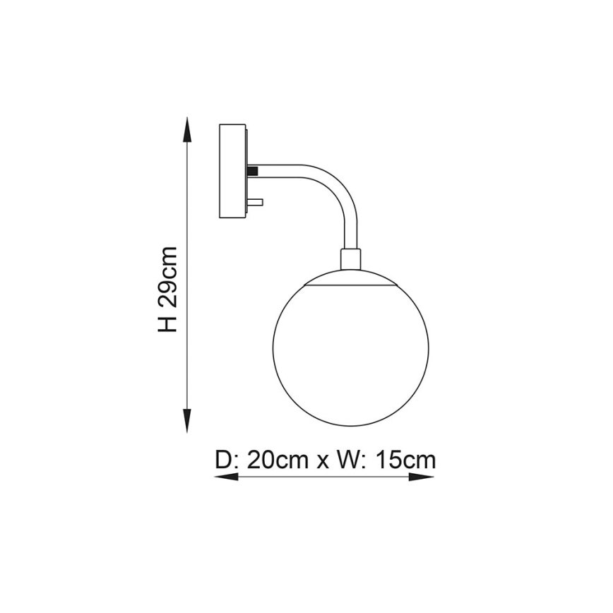 Endon 106664 - Seinävalaisin ONTARIO 1xE14/7W/230V musta/savuinen
